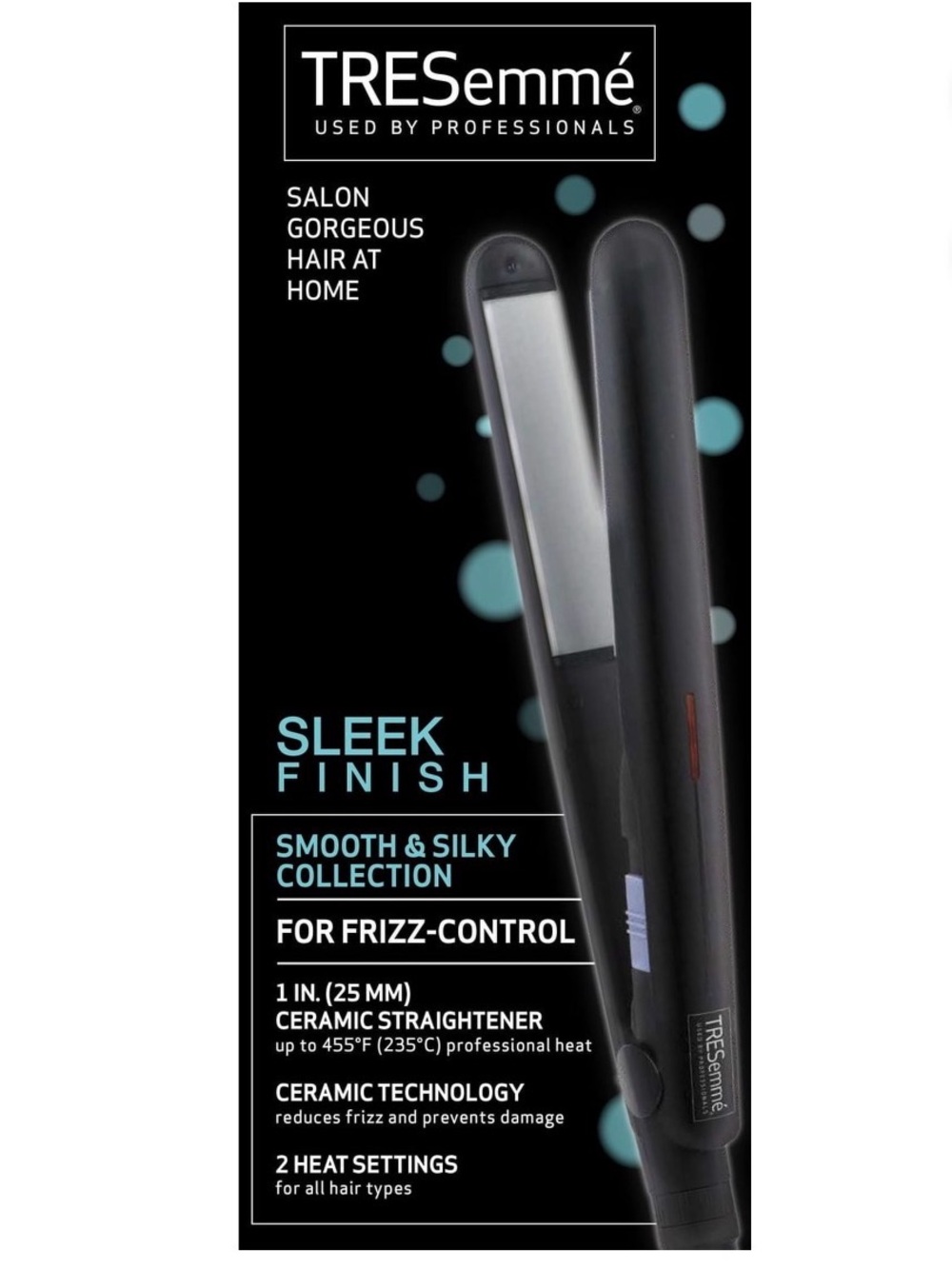 TRESemme 1" Hair Straightener in Black & Silver